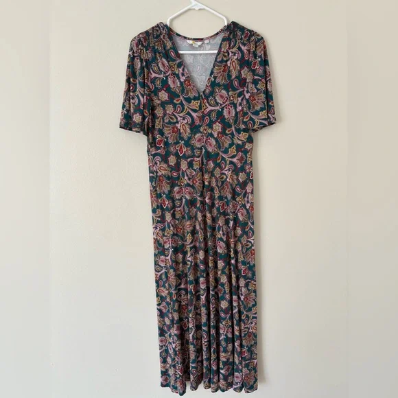 Boden Jersey Midi Tea Dress in Chesapeake Bay Paisley Size 8 - Picture 5 of 10
